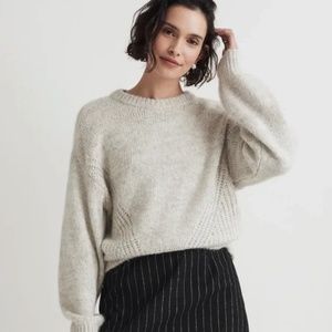 Madewell plus wool blend wedge sweater gray 2X